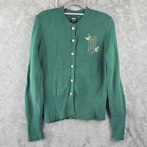 Wicked Sweater Womens Small Green‎ Cardigan Embroidered Movie Paul Tazewell